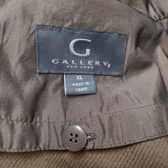 Gallery New York Women's Taupe Coat Jacket Size XL - Picture 9 of 10